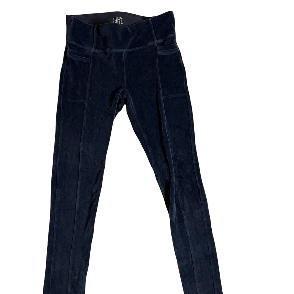 Athleta Girl School Day Blue High Rise Ribbed  Tight Large Kids 10/12